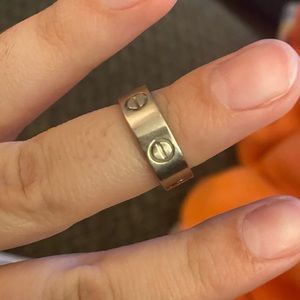 Silver CARTIER love ring!